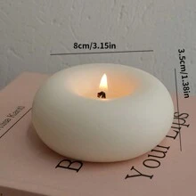 1 st. handgemaakte donutkaars, vakantiedecoratie, creatief handwerkgeschenk, aromatherapiekaarsornament, verjaardagscadeau, leuke decoratie, fotografie-accessoire, Valentijnsdaggeschenk, Moederdaggeschenk, creatief ornament, gevormde kaars, woondecoratie, eettafeldecoratie, kerstdecoratie