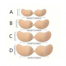 1 Pair Silicone Bras, Invisible Bra, Strapless Silicone Bra, Wedding Bra, Nipple Patch, Breathable Waterproof Bra, Women's Silicone Gathered Chest Patch, Popular Style