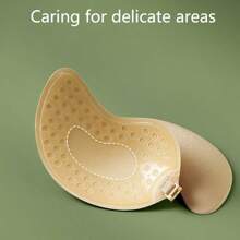 1 Pair Silicone Bras, Invisible Bra, Strapless Silicone Bra, Wedding Bra, Nipple Patch, Breathable Waterproof Bra, Women's Silicone Gathered Chest Patch, Popular Style