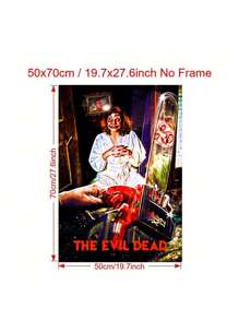 Tranh in nghệ thuật The Evil Dead - Tranh treo tường chất lượng cao dành cho người hâm mộ phim kinh dị - Phong cách hiện đại và cổ điển Không có khung, Hoàn hảo cho phòng ngủ, phòng khách hoặc văn phòng - Hình ảnh sống động, Không phai màu - Nhiều màu - Xem 3