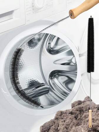 干衣机绒毛通风口洗衣机清洁刷，柔性绒毛去除器，冰箱管道长线圈刷家用清洁工具