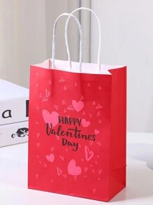 16/8pcs Wedding Season Gift Bags, Heart Decor Handled Bags, Gift Wrap Bags, Present Bags, Souvenir Paper Bags, DIY Packaging Bags, Wedding Favor Bags, Romantic Confession Gift Bags, Romantic Love, Surprise Gift Bags