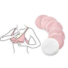 6片装有机哺乳垫 - 可洗哺乳胸罩、哺乳胸罩乳垫、吸奶胸罩可重复使用胸垫、孕妇哺乳胸罩垫 - 彩色 - 查看 6