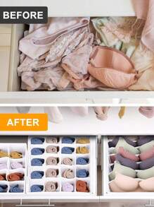 1 件装白色内衣袜子抽屉收纳盒 1 件装，分配器内衣收纳盒 20 隔层布艺梳妆台抽屉收纳盒储物盒袜子、内衣、手帕、领带装饰品装饰节日装饰房间装饰家居装饰卧室装饰连衣裙裤子鞋子牛仔裤靴子裙子卧室、收纳盒、收纳盒、家居收纳、女式白色 T 恤、女式黑色裤子、女士冬装、连衣裙、女士冬装、优雅女装、女士白衬衫、长袖、女士白色连体裤、女士春装、女士春装、春季、春装、极简主义、夏季上衣 - 白色 - 查看 2