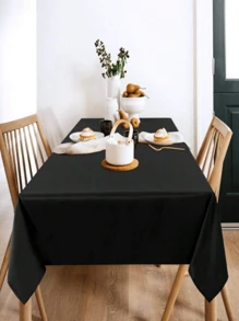 1 pieza Mantel rectangular de unicolor de poliéster resistente, adecuado para reuniones, fiestas, bodas, picnics, eventos, barbacoas, bufés, baby showers, interior y exterior, decoración diaria - Multicolor - Ver 120