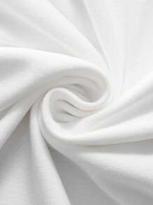 Men Simple Printed Round Neck Summer Short Sleeve T-Shirt