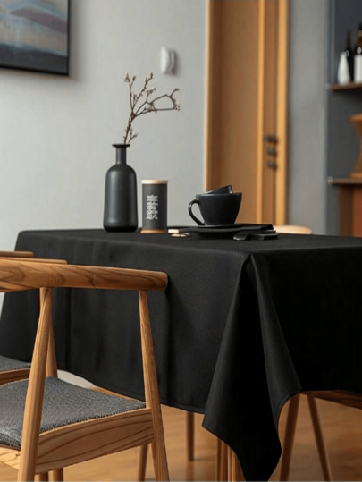 1PC Toalha de mesa retangular de poliéster durável de cor sólida, adequada para reuniões, festas, casamentos, piqueniques, eventos, churrascos, bufês, chás de bebê, internos e externos, decoração diária