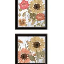 Set Of Two Earth To Petals 1 Black Framed Print Wall Art - 彩色 - 查看 2