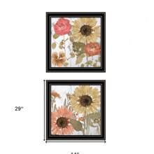 Set Of Two Earth To Petals 1 Black Framed Print Wall Art - 彩色 - 查看 5