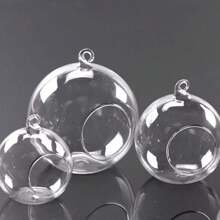 1 pièce Vase en verre suspendu créatif - design sphérique transparent pour l'hydroponique et les arrangements floraux décoratifs, parfait pour les mariages, les fêtes et les cadeaux de décoration pour la maison, anniversaires, remises de diplômes, jardin, extérieur, jardinière, pot de plante, jardinage