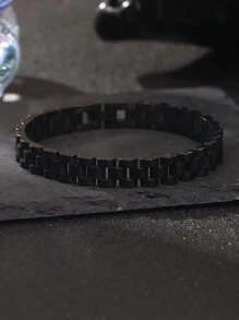 Camhanno 1 件简约、时尚、优雅的不锈钢两种尺寸可选 7 种不同款式的表带手链，独特时尚，展现个性化，适合度假、日常生活和节日佩戴，可作为送给男朋友/父亲的礼物 - 彩色 - 查看 25