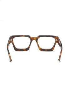 1 قطعة نظارات إطار مربع موضة بدون وصفة طبية نظارات عالية اللون