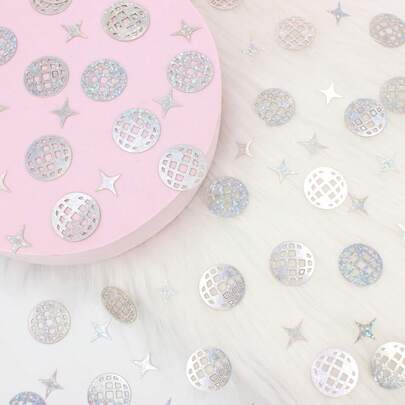 120pcs Disco Ball Confetti, Colorful Paper Sequins For Disco Ball Themed Party, Table Decor For Bachelorette Party, Wedding, Anniversary, 70s 80s Hippie Birthday Party, Christmas, New Year Glitter Party Supplies