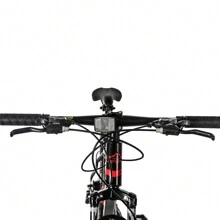 CamPingSurvivals 26 Inch 21 Speed ​​Explorer Red Black Mountain Bike - Black - View 6