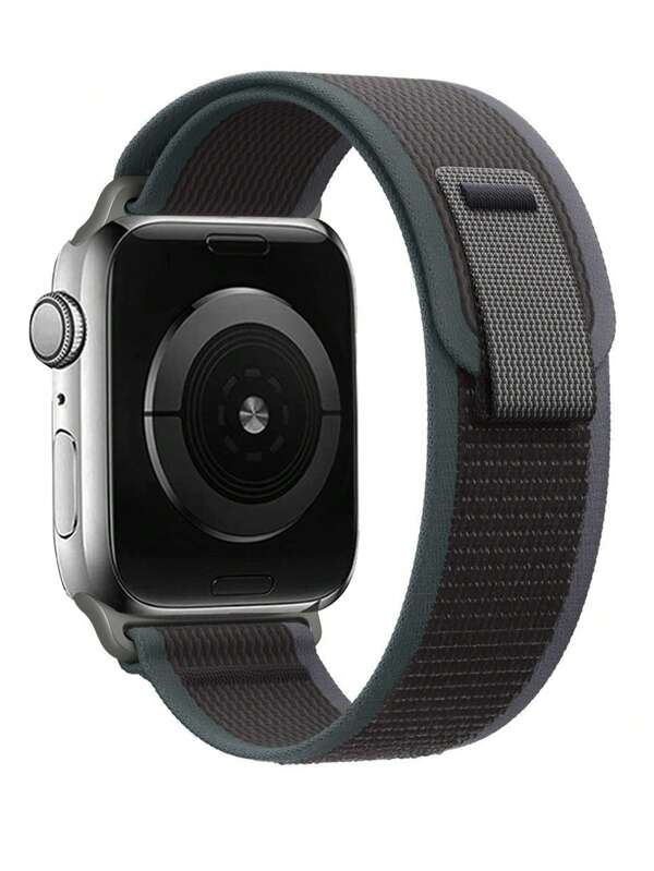 1PC Nylon Watch Band Compatible With Apple Watch Men's And Women's, Sporty Casual Soft And Breathable, With Hook And Loop, Buckleless Strap, Easy To Wear, Compatible With Apple Watch 38/40/41/42/44/45/46/49mm, Compatible With Apple Watch Series Ultra/10/9/8/7/6/5/Se/4/3 Replacement Strap, Comfortable Fit On The Wrist Washable