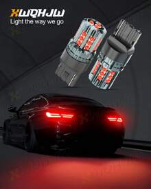 XWQHJW 2x XWQHJW 7443 7440 Brake Tail Stop Light Red Flash Strobe Blinking LED Bulbs US