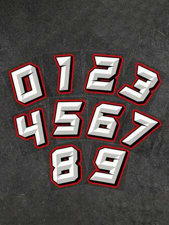 ملصقات عدد رقمي عاكسة للسيارة، ديكورات شخصية للدراجة النارية والدراجة الكهربائية، ملصقات تغطية خدوش الجسم والباب والنافذة