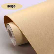 1卷自粘人造革补丁，适用于沙发修补、汽车内饰、皮革床翻新、软硬装饰覆盖——防褪色、强力粘性、耐磨、耐用、抗撕裂、抗拉伸，颜色可选：黑色/棕色/白色/蓝色/橙色
