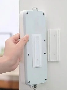 10 Packs Of Premium Adhesive Socket Holders - Easy Self-Adhesive Desktop Fixers For Cable Management - Slide-In Power Strip Holders With Strong Grip And Compact Design For Organized Workspace