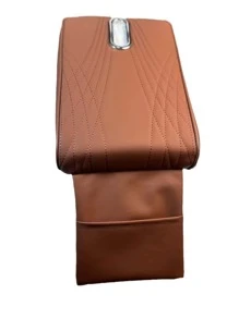 1pc Car Central Armrest Box Raised Pad, PU Leather Memory Foam Armrest Console Pad With Tissue Box And Storage Pouch, Universal Car Armrest Cushion, Upgraded Tissue Storage Pocket, Central Armrest Protective Cover, New Tissue Pocket