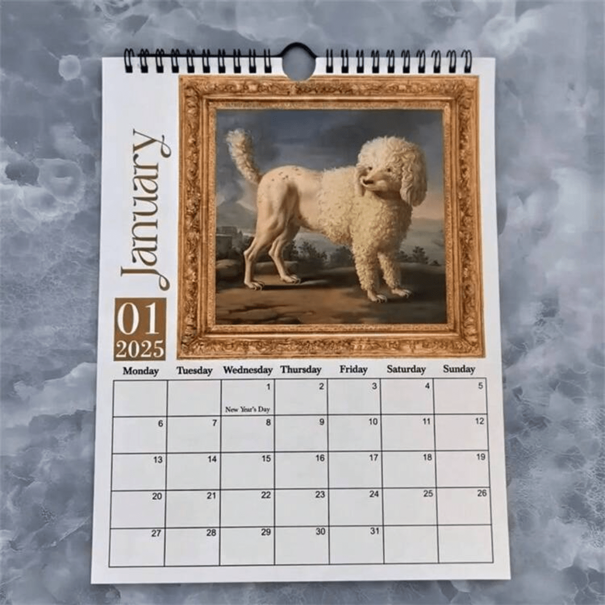 NEW-2025 Wall Calendar Dogs Mystiques Medieval Dogs Wall Calendar ...