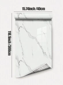 1roll 300CM/118.1in Marble Peel And Stick Wall Panels Ideal For: Kitchen Backsplash, Showers, Bathrooms, Living Rooms And Flooring - Multicolor - View 5