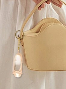 Handmade Ballet Dance Toe Shoes Jewelry Mini Shoes Satinkey Chain,Equipped With A Bow With Pearls,Can Be Used As Bag Accessories, Keychains, Phone Chains, Etc, With 6 Colors To ,Choose From, Fashionable Matching Items, Can Be Given To Friends Who Are Studying Ballet,Family, Colleagues, Relatives, Etc,Personalized Gifts For Family And Friends, Travel Accessories Car Accessories Bag Charm Backpack For School