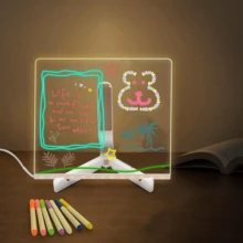 NetHong LED Note Board With Colors Acrylic Dry Erase Board With Light Light Up Set Gift - Multicolor - View 2