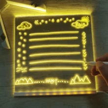 NetHong LED Note Board With Colors Acrylic Dry Erase Board With Light Light Up Set Gift - Multicolor - View 4