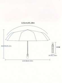 24 Ribs Extra Large Windproof Automatic Umbrella - Portable Waterproof Folding Business Umbrella, Suitable For Outdoor Activities And Daily Use - Customizable Umbrella Fabric, Rib Color, English Letter Pattern Design, Button Shape And Color,Mother's Day Gift,Bedroom Decor,Garden,Kitchen Decor,Summer,Beach,Travel Essentials,Room Decor,Squishy,Graduation,Outdoor,Garden,Travel Essentials - Multicolor - View 7