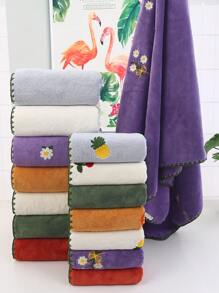 Towel And Bath Towel Set, Large And Small Sizes Bathroom Face And Body Towels For Adults And Green, Purple, Red, Orange, Pink, White And Brown Microfiber Towels For Girls And Soft And Absorbent Mother's Day Gift For My Mother Home Bathroom Decor Fall Decor Back To School For Beauty Salon Home Bathroom