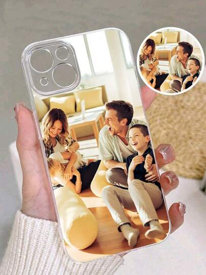 1pc Customizable DIY Protective Case, Transparent Silicone Shell, Customize Pattern Design Lens Protection Phone Case Compatible With Iphone 16 Pro Max/16 Pro/15 Pro Max/14 Pro Max/13 Pro Max/A12/A13/A14/A15/A52/A54/A55/13C, OPPO A15/A17, Honor X6A/X7B/X8B/X6, S23 Ultra/S24 Ultra/A52S, VIVO, OPPO, Redmi Stylish, Colorful Family, Friends, Grandparents, Couple, Pet Lovers For Anniversaries, For Birthdays, For Graduation, For Weddings, For Prom, For Mother's Day, For Father's Day