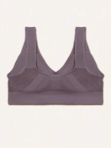 Plus Size Women Sports Bra With Shock Absorption, Breathable, Wide Strap, Removable Pads, U-Back, Yoga Running Activewear Bra