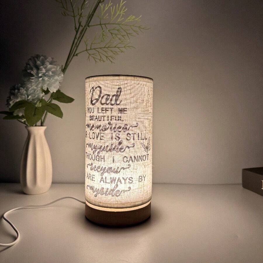 简约 LED 暖光纯色布艺灯罩台灯、床头灯、USB 供电 - 为卧室增添温馨氛围，是送给家人的绝佳礼物