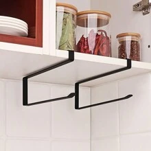 1/2pcs Free Hanging Organizer Kitchen Paper Towel Holder Cabinet Slouchy Paper Roll Holder Cling Film Rag Shelf