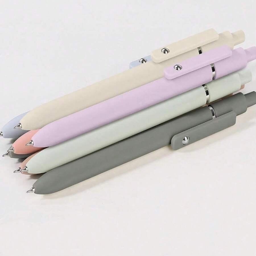 凝胶笔，酷炫美学办公学院用品，女孩礼物时尚用品，黑色墨水可爱笔女士生日礼物，返校用品，学院风格用品，每盒 5 支