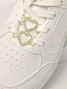 2 Peças Encantos elegantes de liga oca para sapatos, decorados com brilhantes cristais e pérolas falsas, adequados para botas e tênis