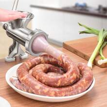 LIVINGANDHOME Living And Home Manual Meat Grinder,Table Clamp Small Manual Aluminium Alloy Kitchen Meat Mincer,Mincing Machine,Pepper Spice Grinding Machine Kitchen Tools For Home - Silver - View 3