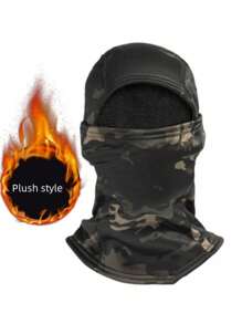 1 pieza Pasamontañas a prueba de viento con máscara térmica, cuello de esquí y ciclismo tipo gorro para hombres