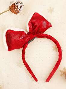 1pc Fashion Sweet Large Bow Headband, Princess Hair Accessory, Fabric Cute 3D Headband - Pink - View 2