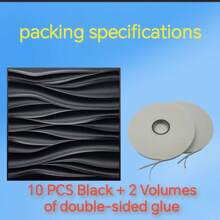 1/10 / 20 / 33 sztuk 3D Paneli Ściennych Wykonanych Z Materiału PVC. Należy Do Dekoracji Ściennych W Wystroju Domu, Szczególnie Do Dekoracji Pokoju. Dekoracja Łazienki. Dekoracja Sypialni. Dekoracja Salonu; Rozmiar Panelu Ściennego: 30 X30 CM Kolor: Biały/Czarny