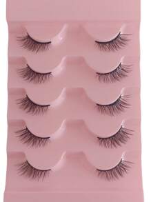 10 Cặp Lông Mi Nửa Mắt Cáo Kiểu Tự Nhiên Dài 5-9mm Lông Mi Tự Nhiên Mỏng Lông Mi Mắt Cáo Mắt Mèo Kiểu Tự Nhiên Lông Mi Mềm Và Nhẹ Thích Hợp Cho Người Mới Bắt Đầu Dễ Đeo Thích Hợp Cho Hẹn Hò Hàng Ngày - Lông mi  mắt mèo - Xem 13