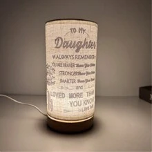 简约 LED 暖光纯色布艺灯罩台灯、床头灯、USB 供电 - 为卧室增添温馨氛围，是送给家人的绝佳礼物