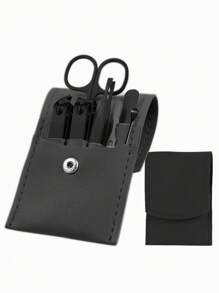 Set di manicure 4/7 pezzi, set per la cura delle unghie da viaggio, set di strumenti per la rimozione della cera auricolare, set di strumenti per manicure/pedicure per uomo e donna, set professionale di forbicine per unghie