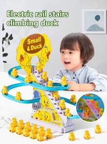 1 Set Kids Duck Climbing Stairs Track Toy, Cute Duck Slide Early Education Intelligence Toy, Children's Christmas Gift - Stair Climbing Duck [gift Box] - View 3