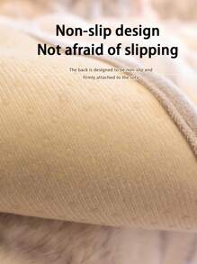 1pc Thick Plush Faux Rabbit Fur Sofa Cushion Cover, Modern Minimalist Style Pet-Friendly Anti-Dirty Anti-Slip Sofa Protector, Pet Sofa Cover, Autumn/Winter Anti-Scratch Sofa Protector Suitable For L-Shaped And 1/2/3/4 Seater Sofas (One Piece) - Light Grey - View 7