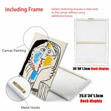 1 件毕加索绘画 KISS 海报、帆布印刷画、复古壁画、客厅家居装饰、无框、房间海报、帆布壁画、家居装饰、现代房间装饰美学、乡村风格墙壁装饰、浴室厨房客厅卧室办公室装饰