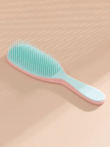 1 pieza Peine con cojín de aire de primavera, desmontable, con función de masaje del cabelludo, funciona tanto en seco como en húmedo para desenredar el cabello y evitar nudos, compacto y conveniente, útiles para volver a la escuela
