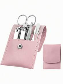 Set di manicure 4/7 pezzi, set per la cura delle unghie da viaggio, set di strumenti per la rimozione della cera auricolare, set di strumenti per manicure/pedicure per uomo e donna, set professionale di forbicine per unghie