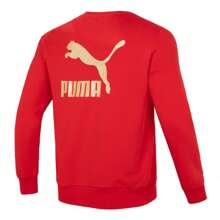 Puma CLASSICS GS Crew TR Gold Logo Men's Sweater Sportswear Outdoor Fashion Comfortable Casual Sweater 625825-11